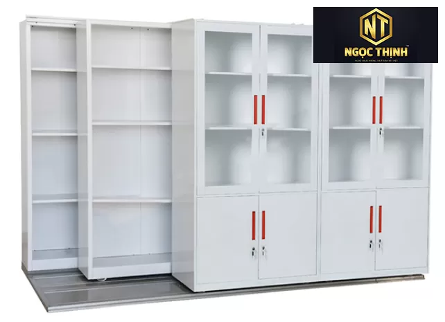 Tủ hồ sơ di động trắng với phong cách hiện đại MCF3K3